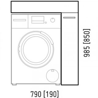Комод-тумба под раковину для стиральной машины Corozo Лео 80/20 белый SD-00000782